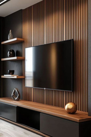 Vertical Harmony Media Wall