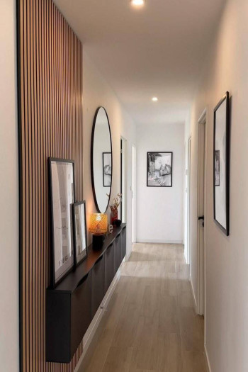 Slatted Elegance Hallway